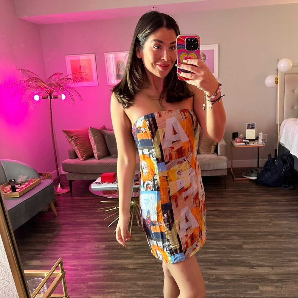 Peppermayo | Strapless Skyscrapers Bustier Mini Dress Size 6